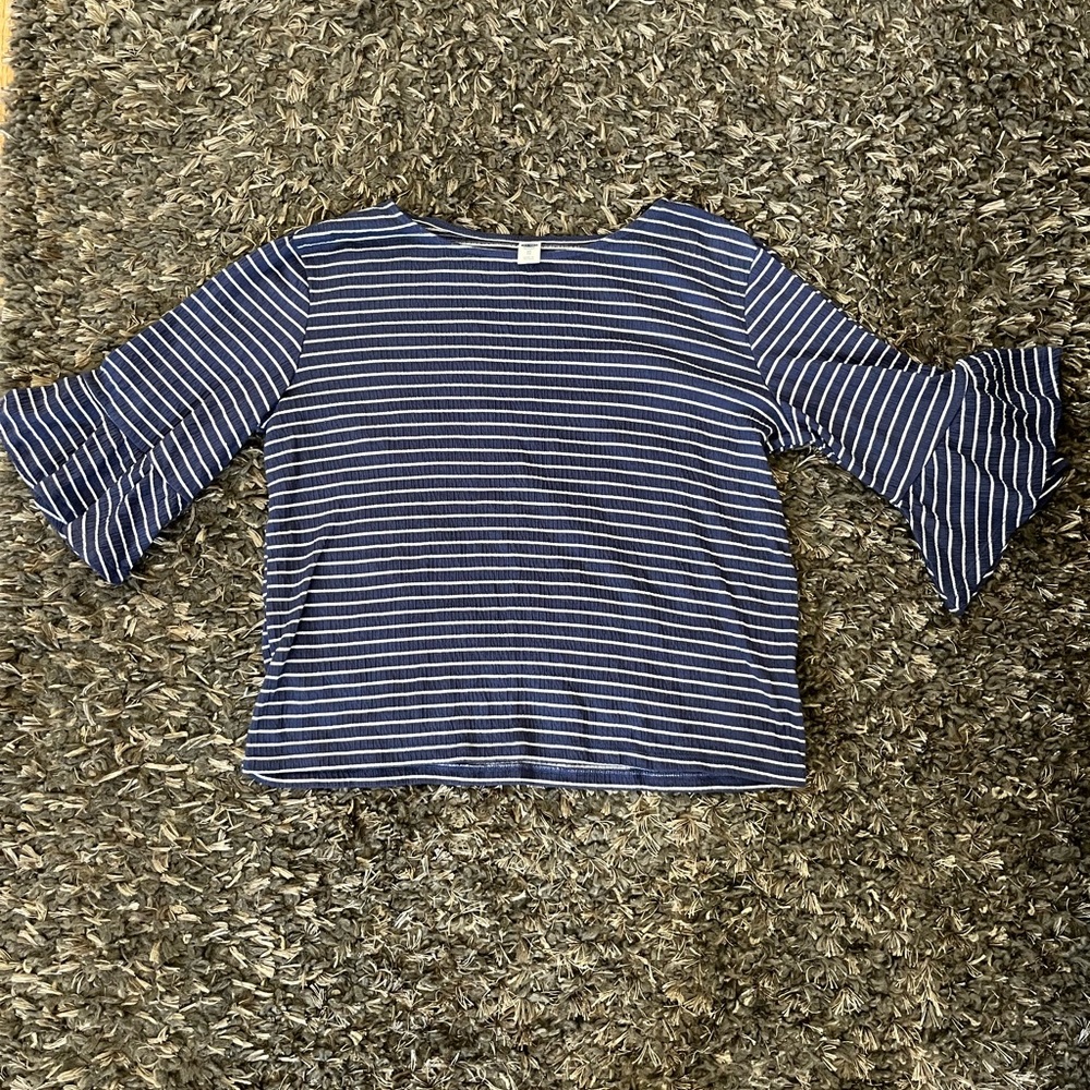OLD NAVY Striped Quarter Sleeve Top | XS